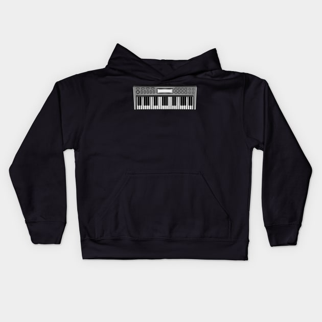 Synth Synthesizer Kids Hoodie by fromherotozero